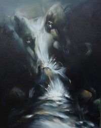 Baqar Raza, 30 X 24, Divine, Acrylic on Canvas, AC-BRAZ-001